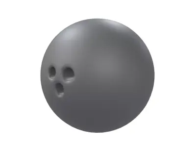 Bowling Ball v1 001 Low-poly 3D model