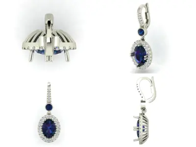 Earrings pl17 3D print model