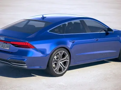 Audi A7 S-line Sportback 2018 3D model