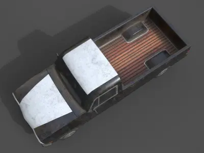 Generic PickUp Black Low-poly 3D model