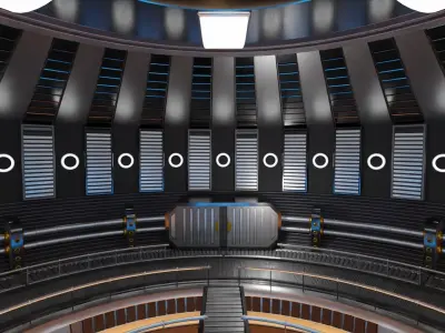 Sci-Fi Interior Scene 3D Model 3D model