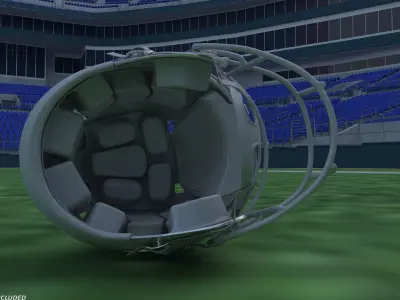 Buffalo Bills American Football Helmet 3D model