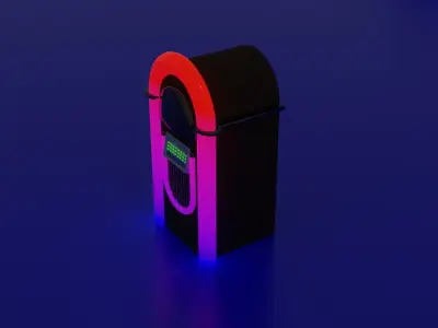 Jukebox neon light Free 3D model