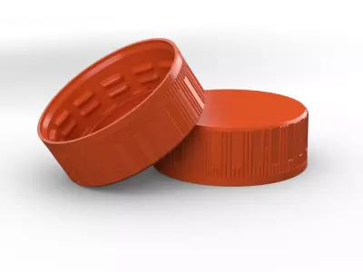 Plastic Coke bottle Screw Cap 3D 3D model