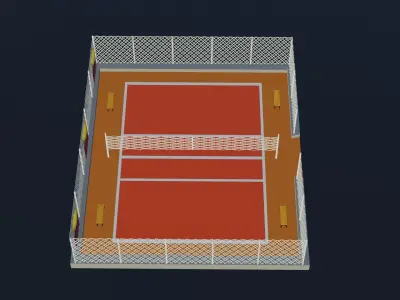  Volleyball Stadium - Venezuela Low-poly 3D model