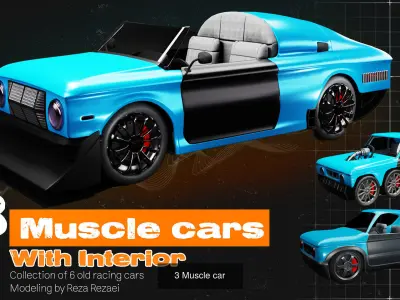 15 car ready for game 3D Model Pack