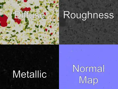 Luminous Red Vase with White Lilies model pack Low-poly 3D model