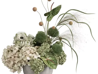 Flower In Vase 96 3D model