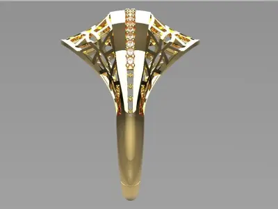 Women JEWELRY RING Engagement Ring Luxury Ring 3D print model