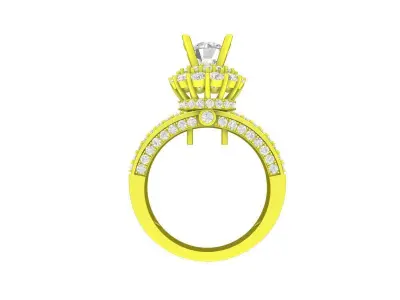 A7193 Hongkong Style Luxury Diamond Women Fashion Ring 3D print model