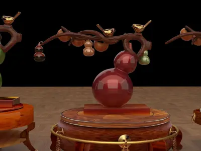 Chinese decorative gourd   3D model buy