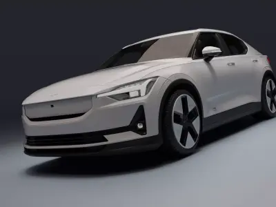 Polestar 2 Low-poly 3D model