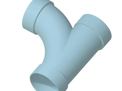 PVC Plumbing Long Sweep Y 3D print model
