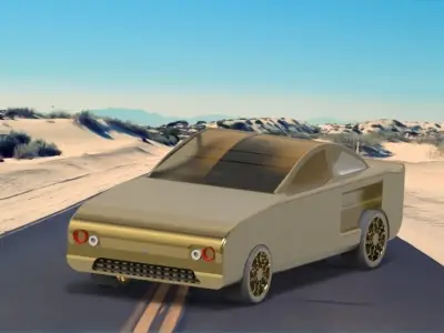 Drag car Free 3D model