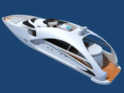 Luxury Sport Yacht 3D model