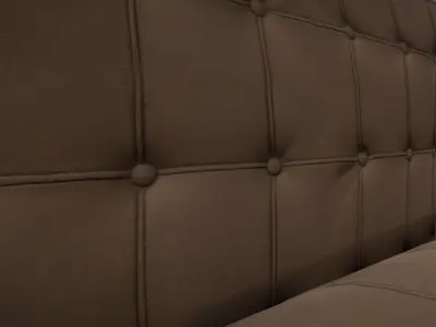 Modular Leather Cafe Diner Booth Couch Seat - 4K PBR Low-poly 3D model