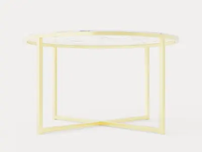 Nelly Coffee Table 80 Cm Around Low-poly 3D model