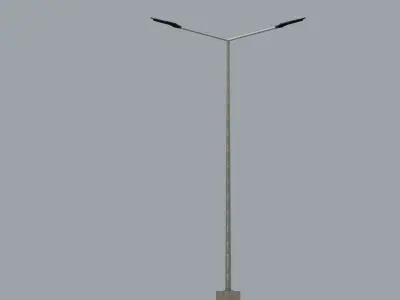 5 Meter Conical Lighting Pole -Double Consol 3D model