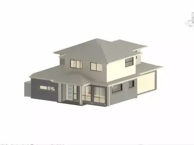 house complete revit project p4 3D model