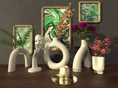 Decorative Set  3D model purchase