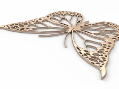 Butterfly Wall decoration - Wall art 3D model