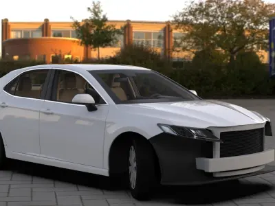 Toyota Camry LE 2019 HQ INTERIOR Bumpers Support 3D model