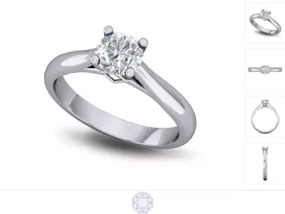 Women ring 3dm stl render detail 3D print model 29