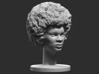 human head modern sculpture 3d print model 107 3D print model