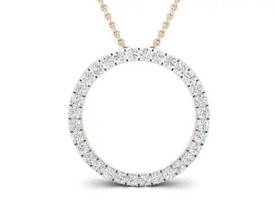 AV 641 Diamond Open Circle-Pendant 3D print model