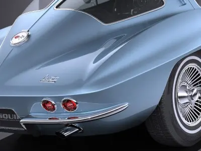 Chevrolet Corvette C2 Coupe 1963 VRAY 3D model