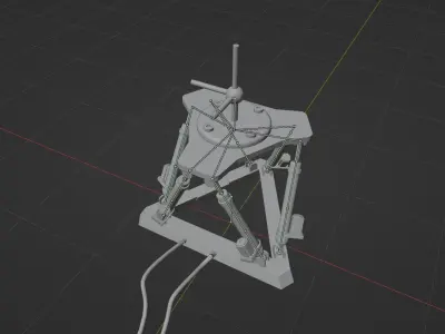 Hexapod Robotic Platform also known as Gough-Stewart platform 3D model
