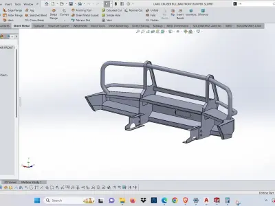 Landcruiser 78 79 front bullbar bumper 3D model