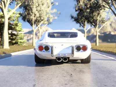 Toyota 2000GT Low-poly 3D model