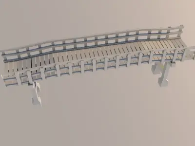 Bridge wooden 3D model