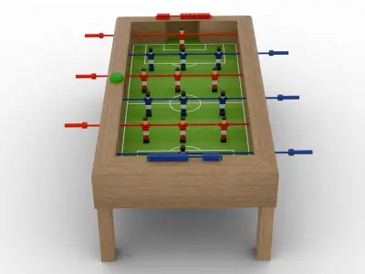 Stylized Foosball Game Ready UV Mapped Flat Color Characters Low-poly 3D model
