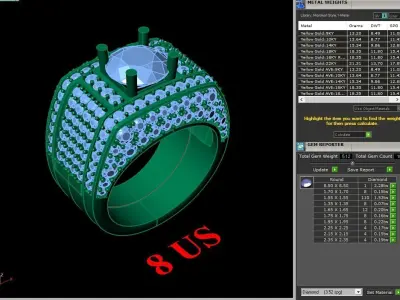 Luxury Men Rings Designs 6MR075 3D print model