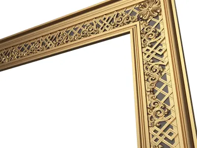 Classic Frame and Mirror 071 Low-poly 3D model