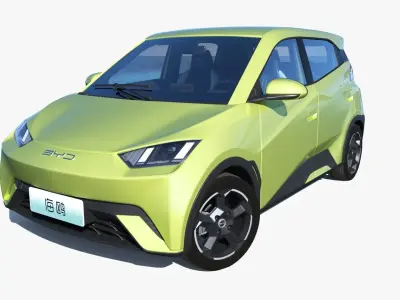2024 BYD DOLPHIN MINI EV With interior 3D model