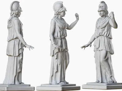 Afina statue of greek goddess 3D print model
