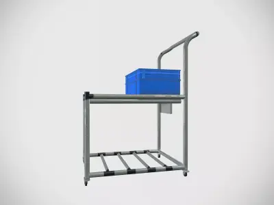 Dolly Table with Wheels 3D model