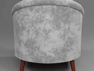 Armchair velvet Free 3D model