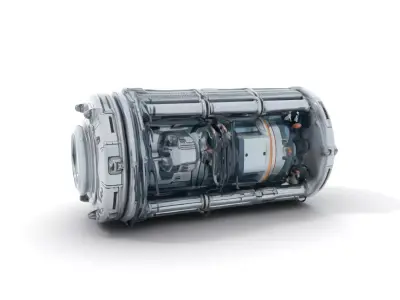 Futuristic Engine Component model pack Low-poly 3D model