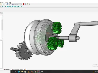 Planetary gearbox 3D print model