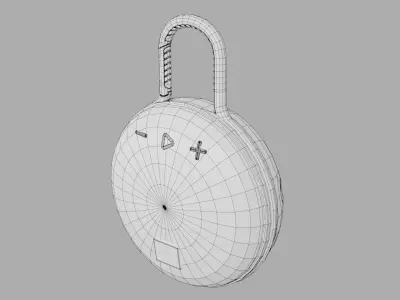 Portable speaker Clip 3 Low-poly 3D model