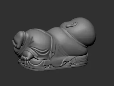 monk sleeping 3D print model