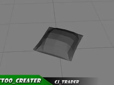  Pink Pillow Low-poly 3D model Low-poly 3D model