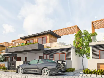 Colony Street House Elevation Architecture 3D model 3D model