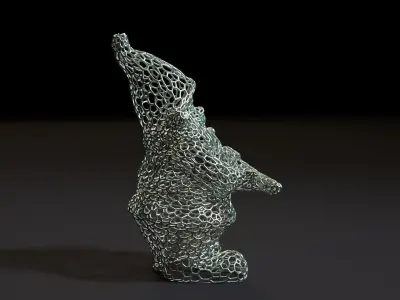 Gnome with a gun 3D print model