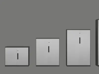 OFFICE CABINET SET Low-poly 3D model