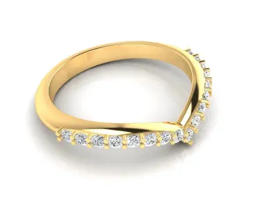 Ring M43The luxury female ring with gems wedding 3D print model